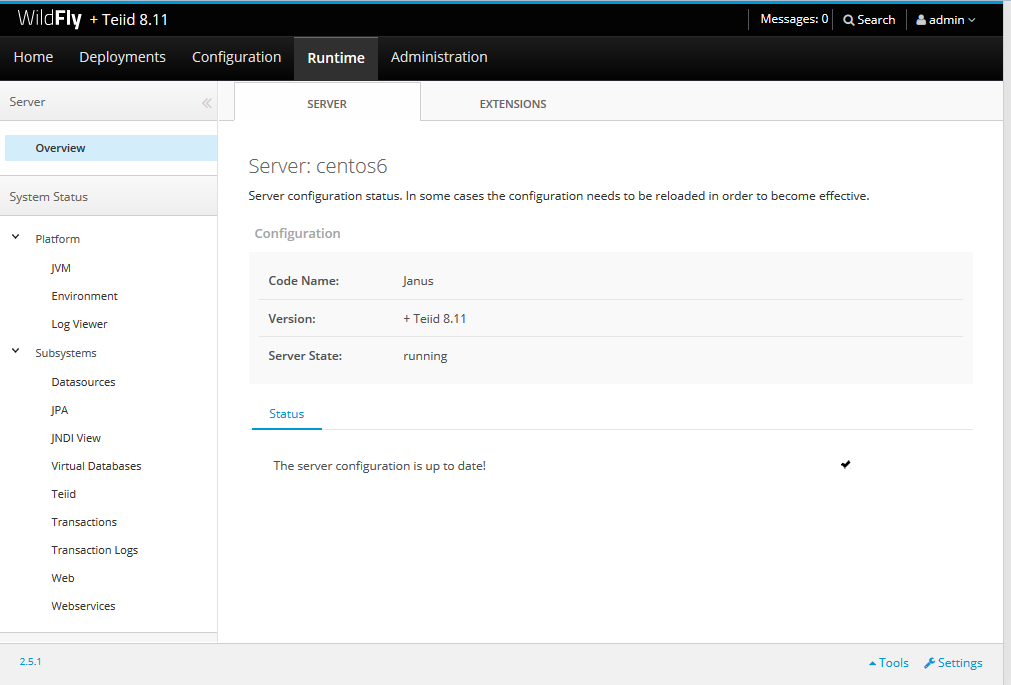 Teiid Web Console